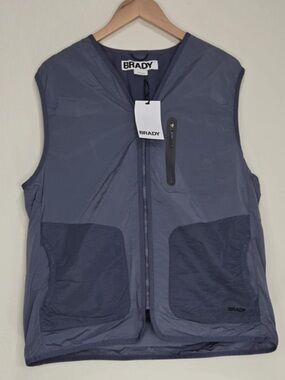 BRADY BRAND Vest Outdoor Vest Storm Jacket Pocket Tom Brady Size L Mens NEW
